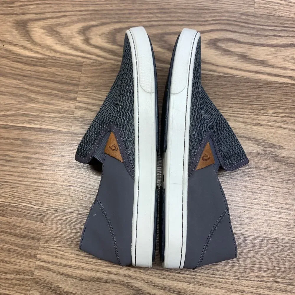 OluKai Pehuea Women's Size 9.5‎ Shoes Gray Low Top Slip On Casual Sneakers